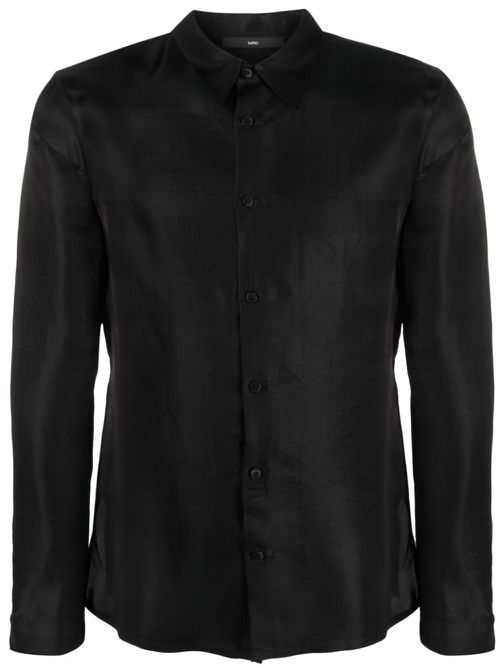Straight-point collar shirt - Black