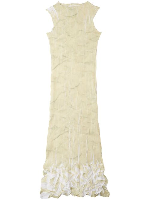 Pleated maxi dress - Neutrals