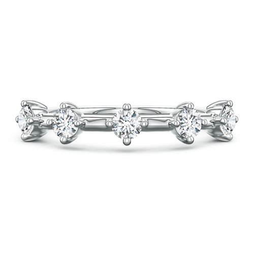 Angara 0.53 CTW Round Diamond Five-Stone Station Ring in Silver