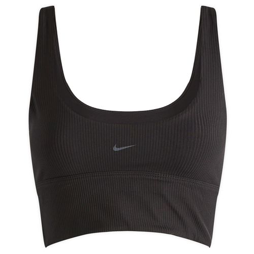Nike Women's Zenvy Wide Rib Bra in Black/Black/Pcg3C
