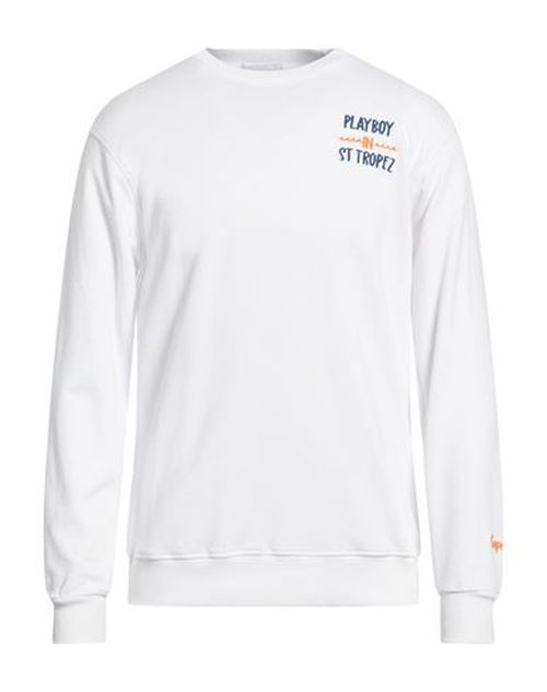 Man Sweatshirt White Size L Cotton