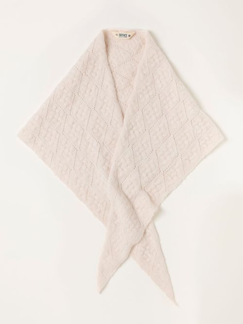 FatFace Ivory Pointelle Triangle Scarf