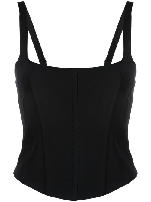 Fly-detail bustier top - Black