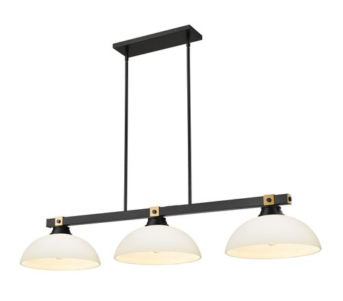 Matte Black Rubbed Brass Billiard from the Bronte Collection