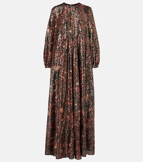Zinnia silk-blend maxi dress