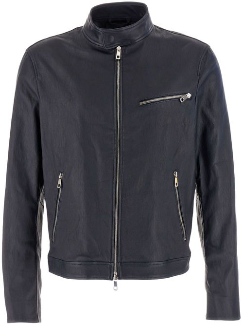 Nappa leather jacket - Blue