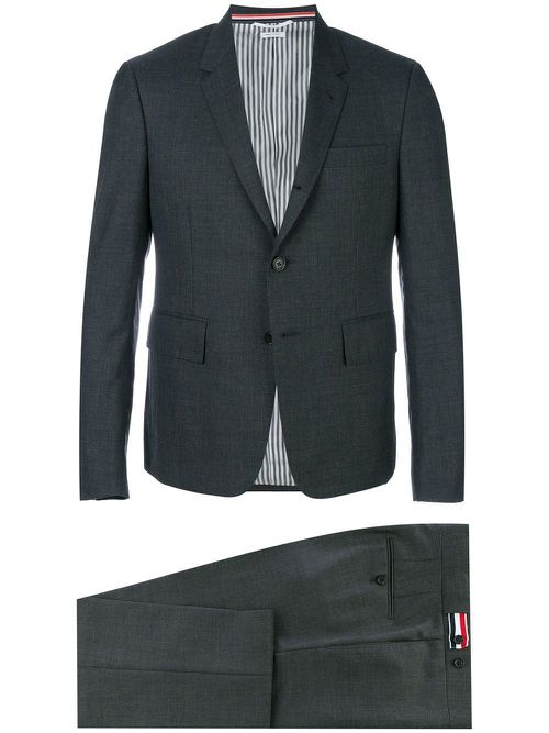 Slim-cut single-breasted suit - Grey