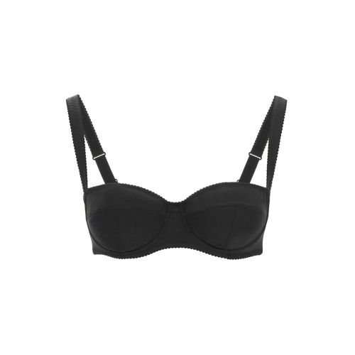 Stretch-silk balconette bra - Neutrals