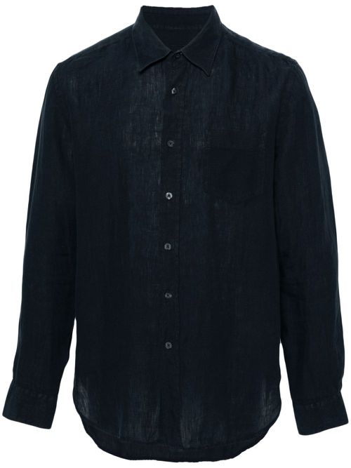 Linen buttoned shirt - Blue