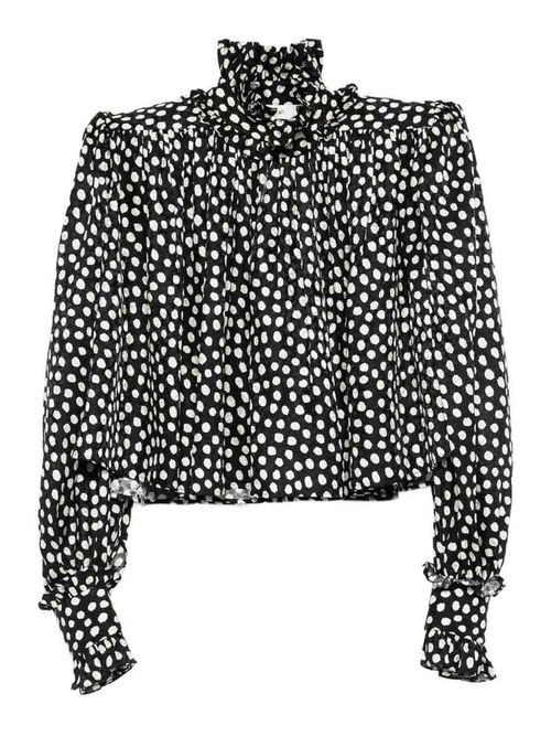 Polka Cropped Blouse