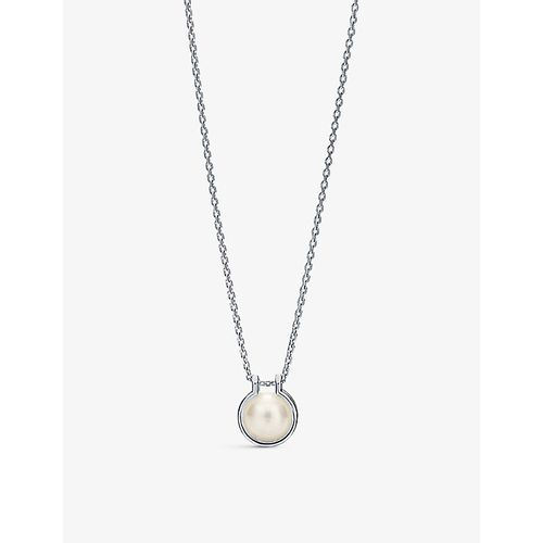 Womens Sterling Silver Tiffany HardWear Sterling-silver and Freshwater Pearl Pendant Necklace 