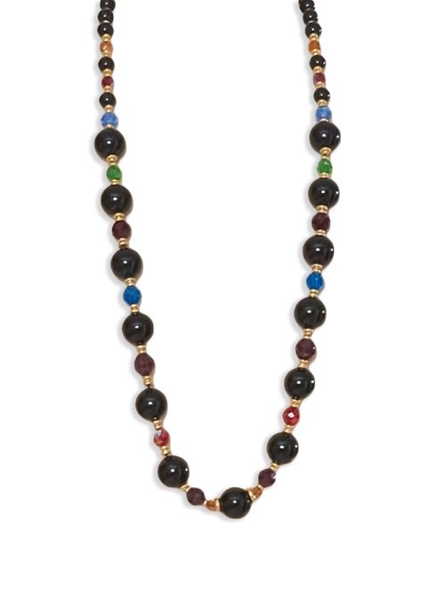 Bead-detailing necklace - Gold