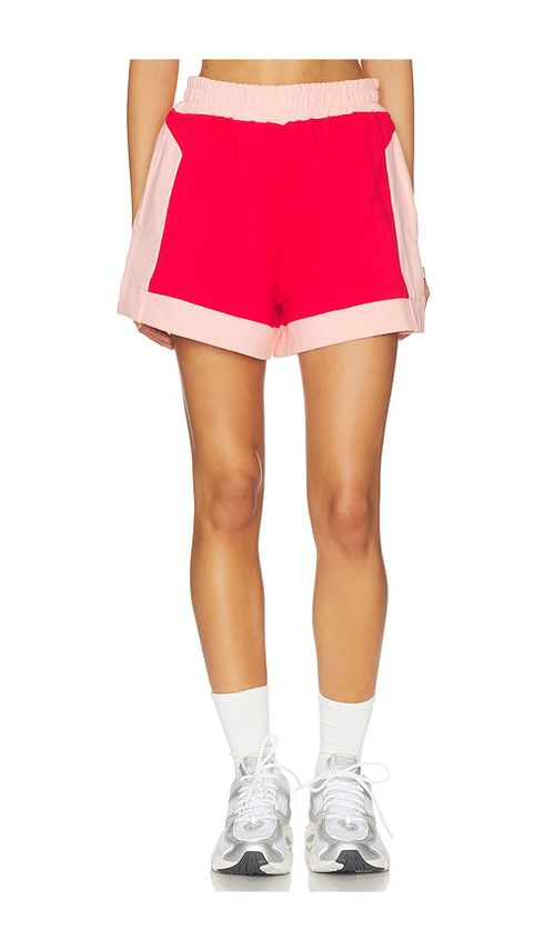Araminta James Retro Track Short in Red,Pink. - L also in M