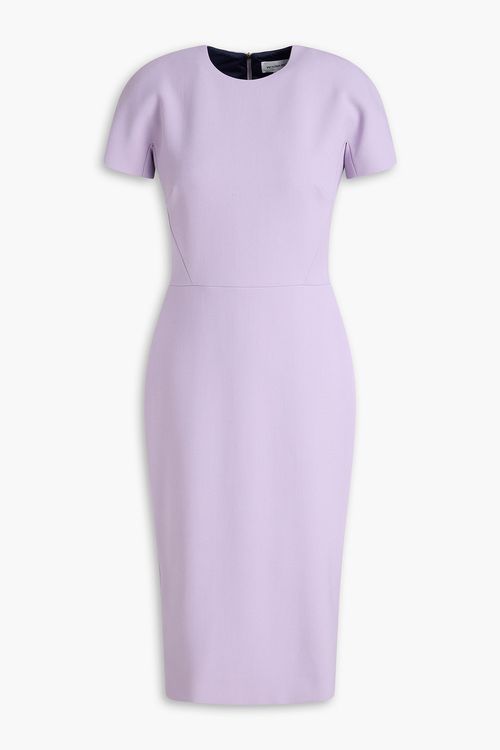 Stretch-piquè midi dress - Purple - UK 6