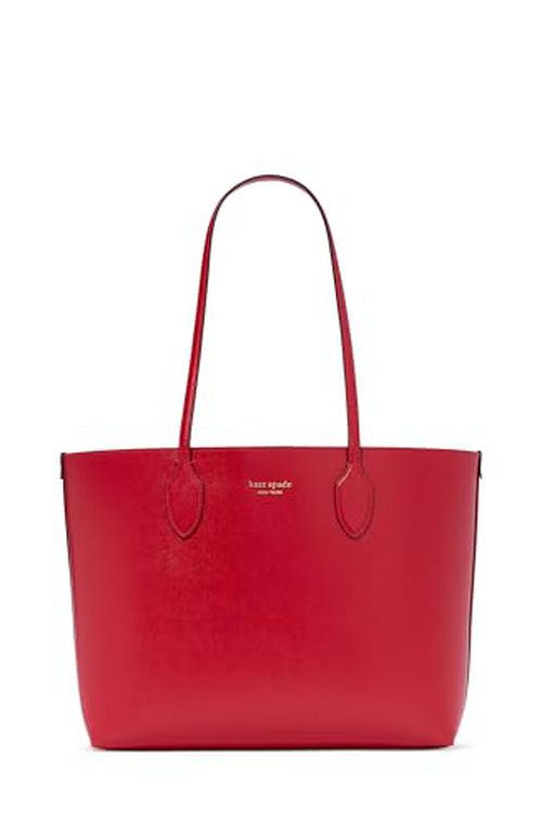 Kate spade new york Bleecker Pixelated Hearts Pop Print Crossgrain Leather Large Tote