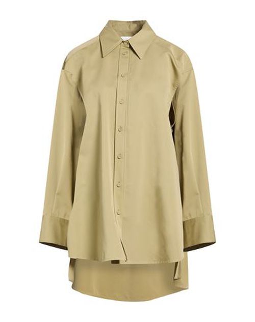 Woman Shirt Khaki Size 0 Cotton, Silk