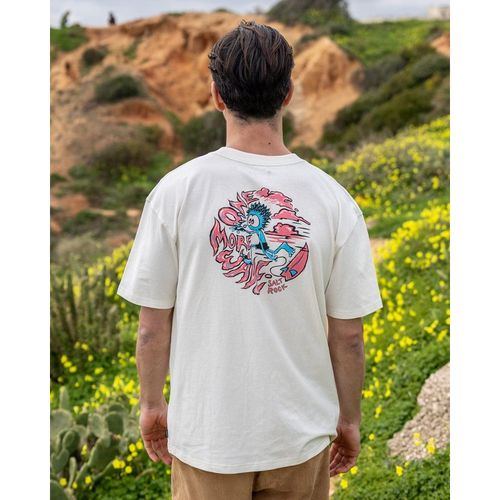 Saltrock One More Wave Mens Oversized Short Sleeve T-Shirt in Crea
