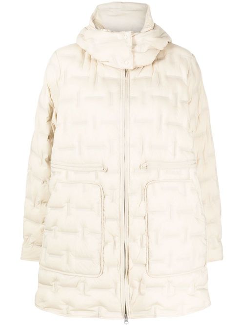 Hooded padded coat - Neutrals