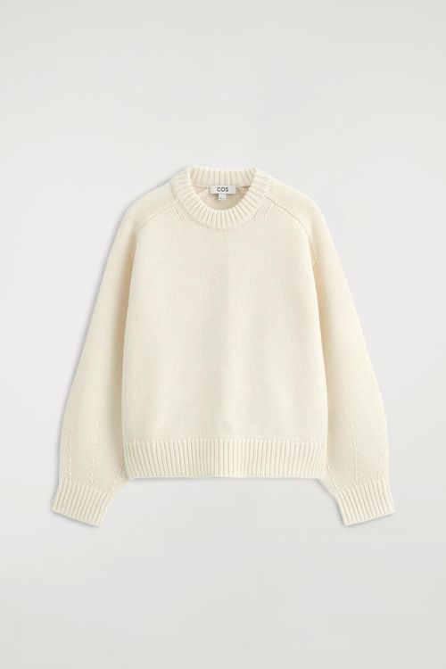 Rounded Wool Crew-Neck Sweater