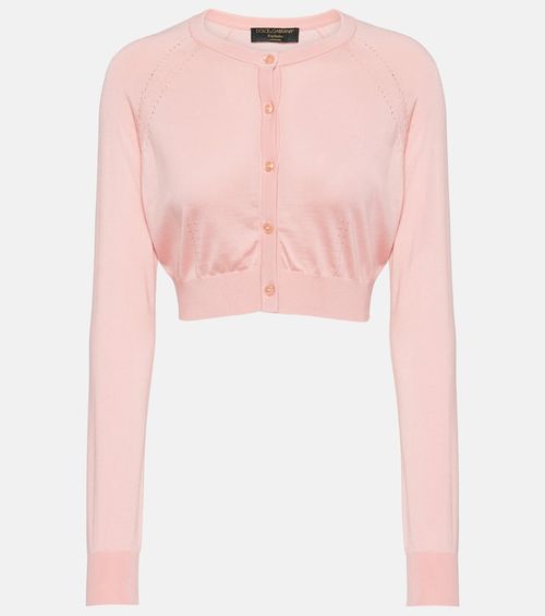 Capri cropped silk cardigan