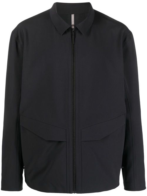 Zip-up shirt jacket - Black