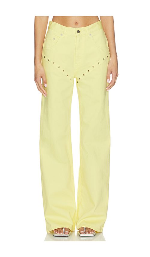 Palmatic Studio Cory Wide Leg Jean in Yellow. S. Also in