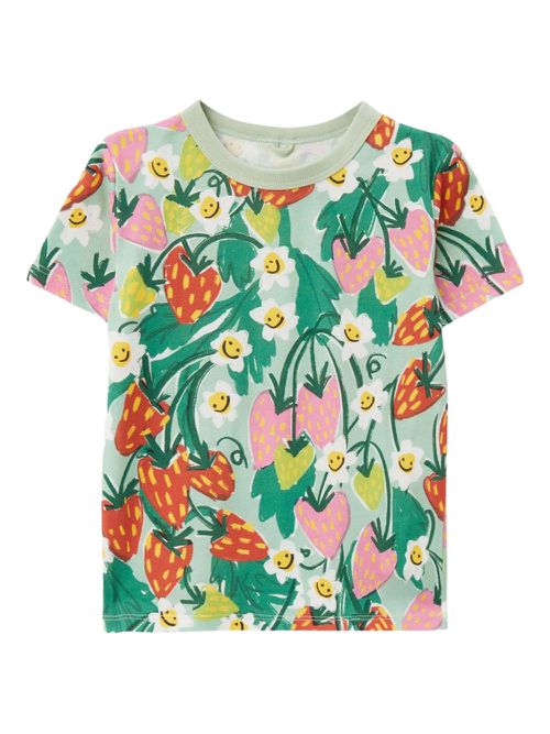 Stella McCartney Kids strawberry-print T-shirt - Green
