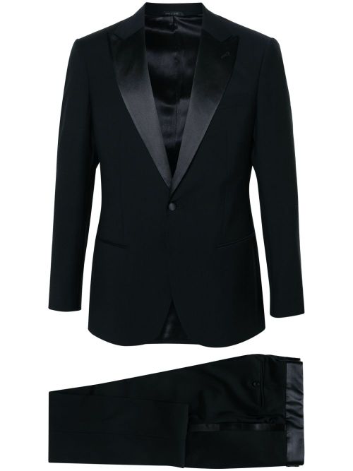 Slim fit wool tuxedo suit