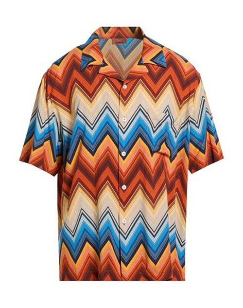 Man Shirt Rust Size M Viscose