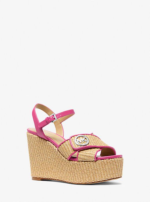 Hannah Straw Wedge Sandal