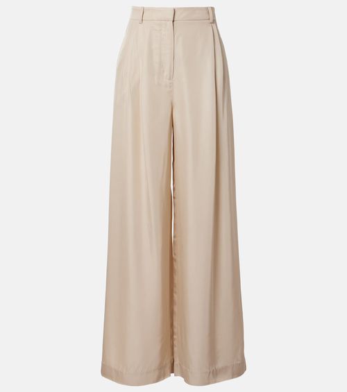 Marfa pleated twill wide-leg pants