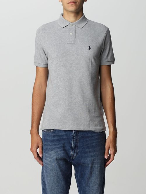 Polo Shirt Men color Grey