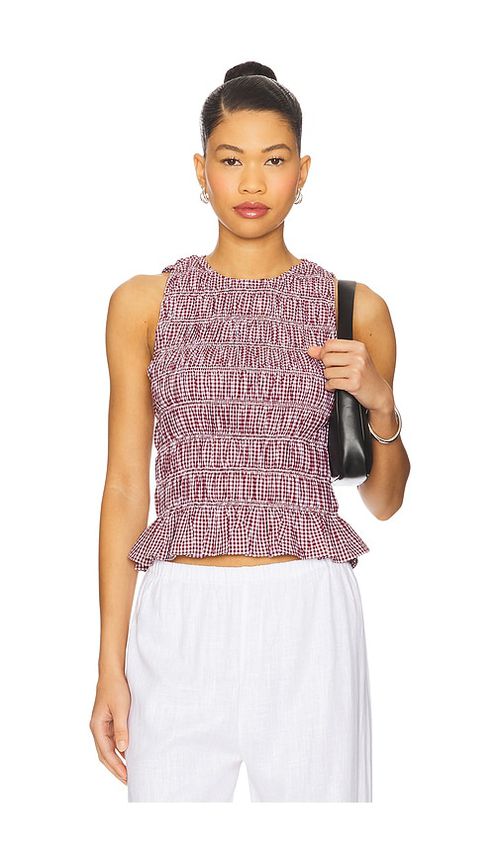 FAITHFULL THE BRAND TOP SANS MANCHES HEIDI en Red.  L. Also en