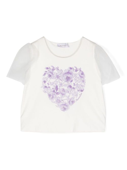 Floral-print cotton T-shirt - White