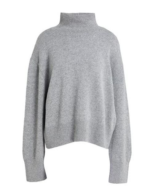 Woman Turtleneck Grey Size XL Cashmere