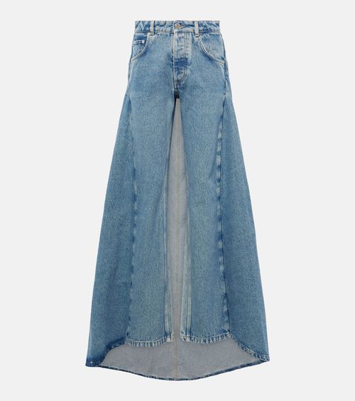 X Shayne Oliver denim maxi dress