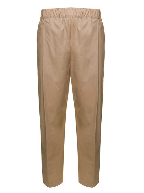 Beige Loose Elasticated Pants