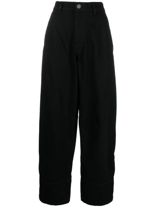 Symbols-embellished wide-leg jeans - Black