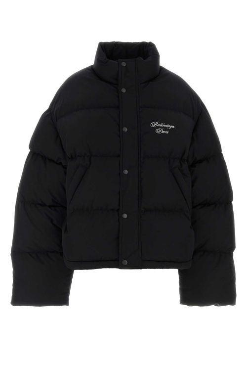 Quilted Cotton-Blend Down Jacket — Black