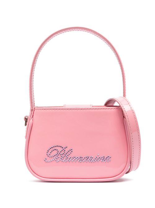 Crystal-embellished logo tote bag - Pink