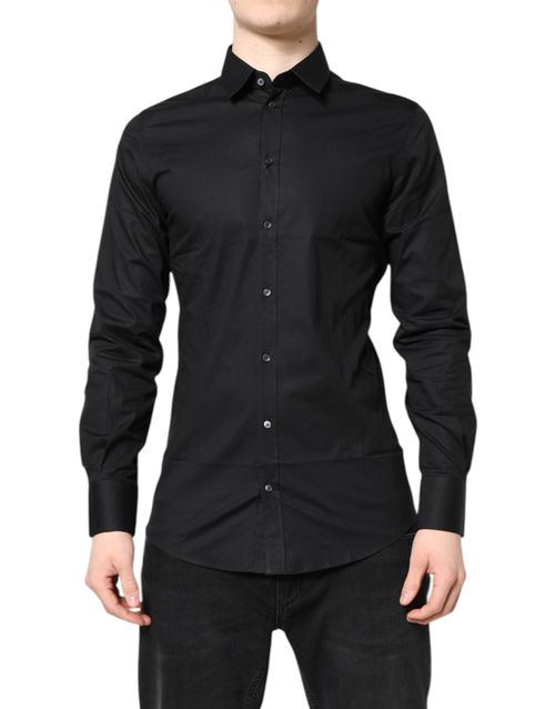 Cotton Dress Shirt Shirt — Black