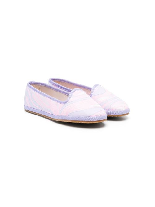Patterned slip-on ballerinas - Pink