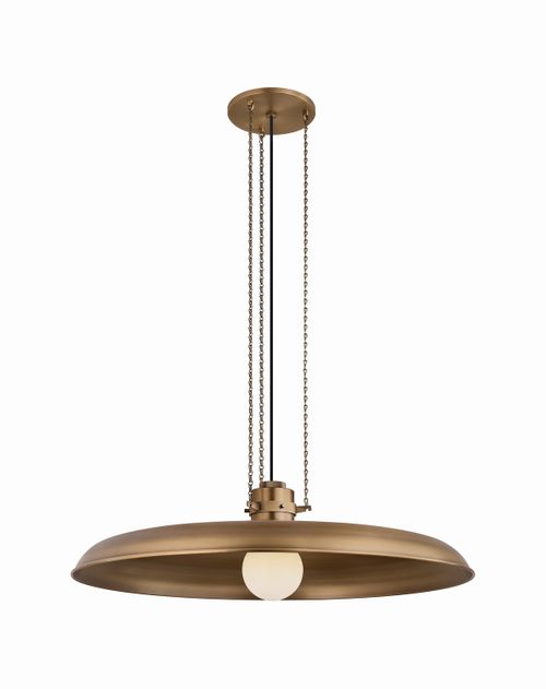 Patina Brass Pendant from the Rainhill Collection