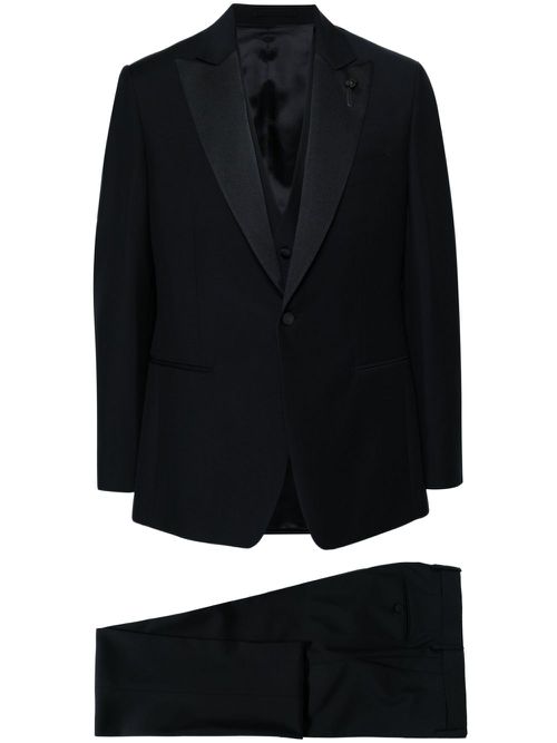 Single-breasted wool suit - Blue