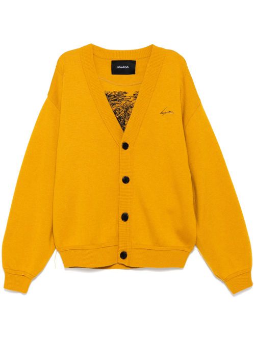Embroidered cardigan - Yellow