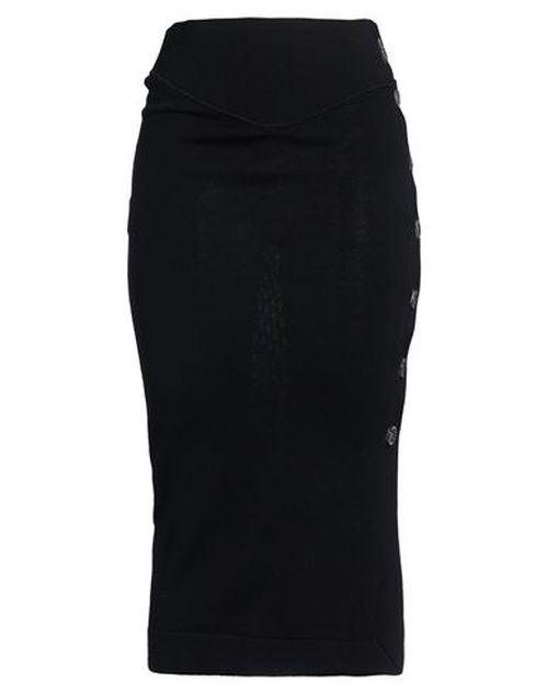 Woman Midi skirt Black Size M Virgin Wool
