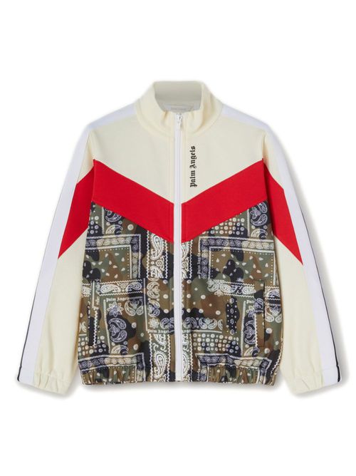 Camouflage-print zip-up jacket - White