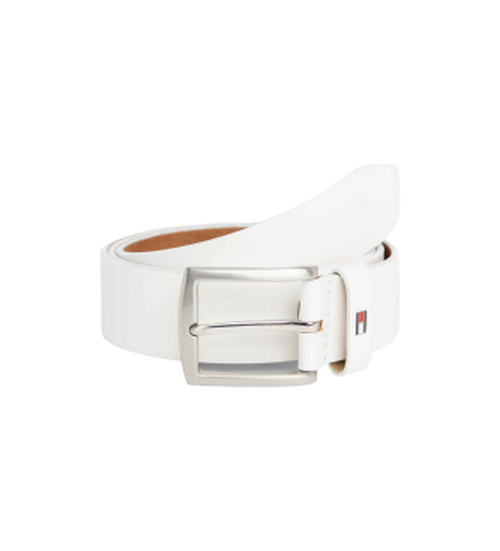 Tommy Hilfiger for man. AM0AM08360 New Denton 3.5 leather belt white (105 cm), Casual