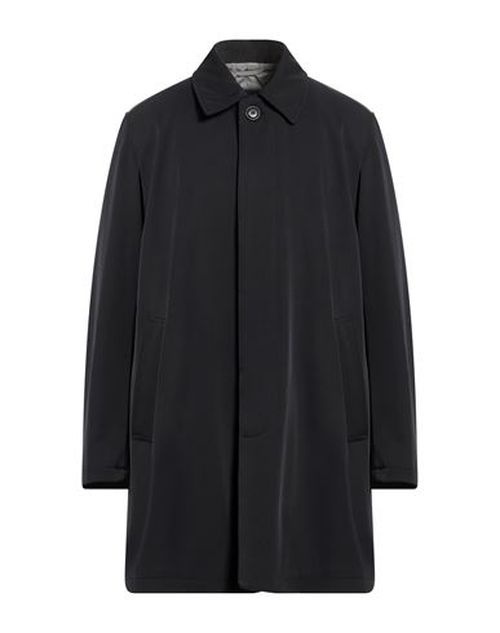 Man Overcoat & Trench Coat Black Size 34 Polyester, Lycra