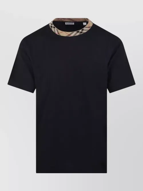 Burberry - ryan checked crew neck short sleeve top